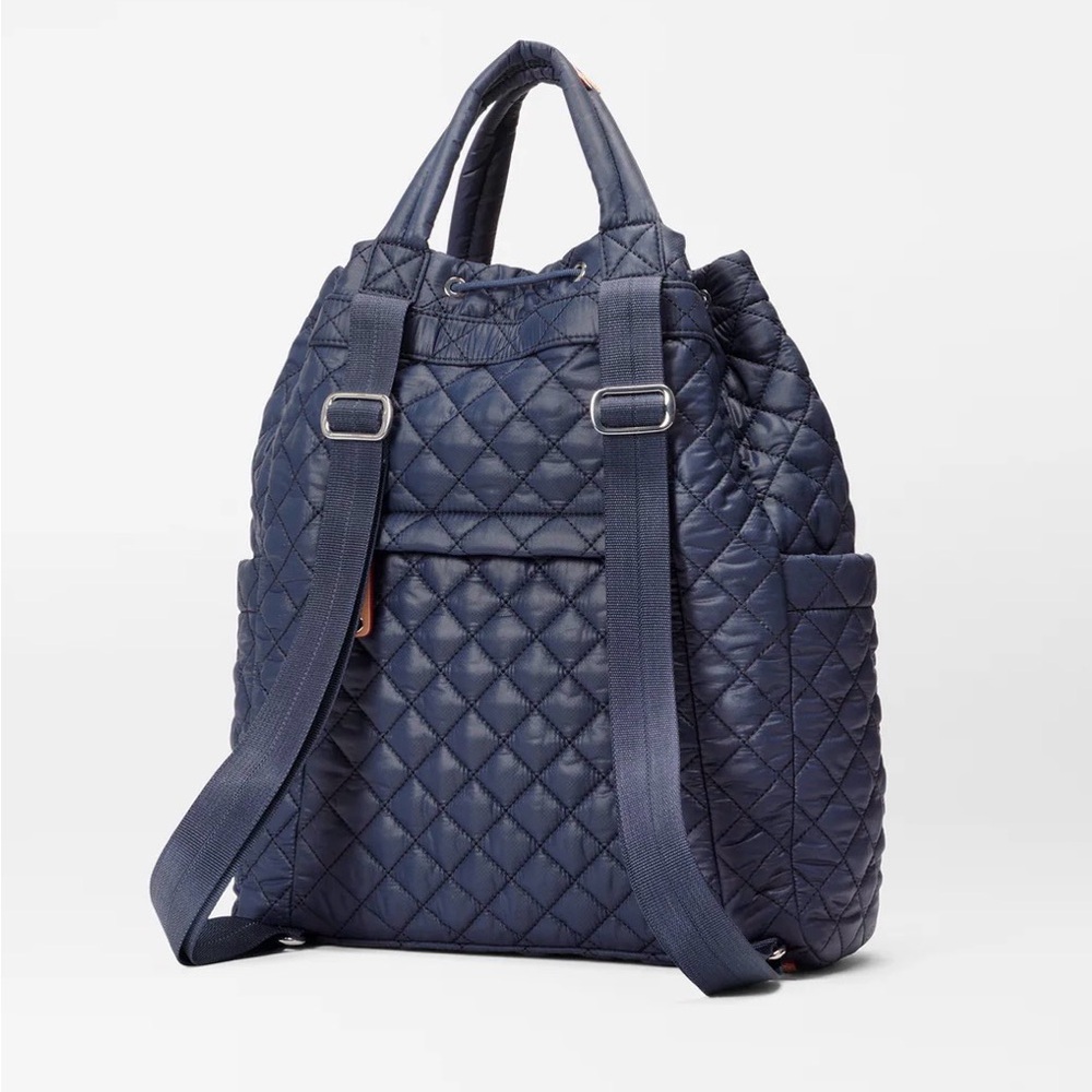 MZ Wallace Metro Convertible Backpack Navy - Picture 8 of 14